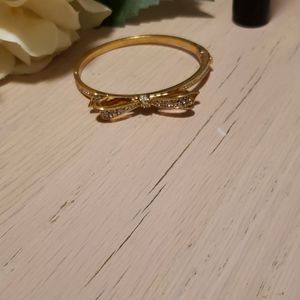 Goldtone crystal encrusted bracelet